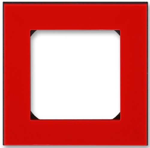 Рамка универсальная ABB EPJ Levit 1-м. красный/дымчатый чёрный картинка